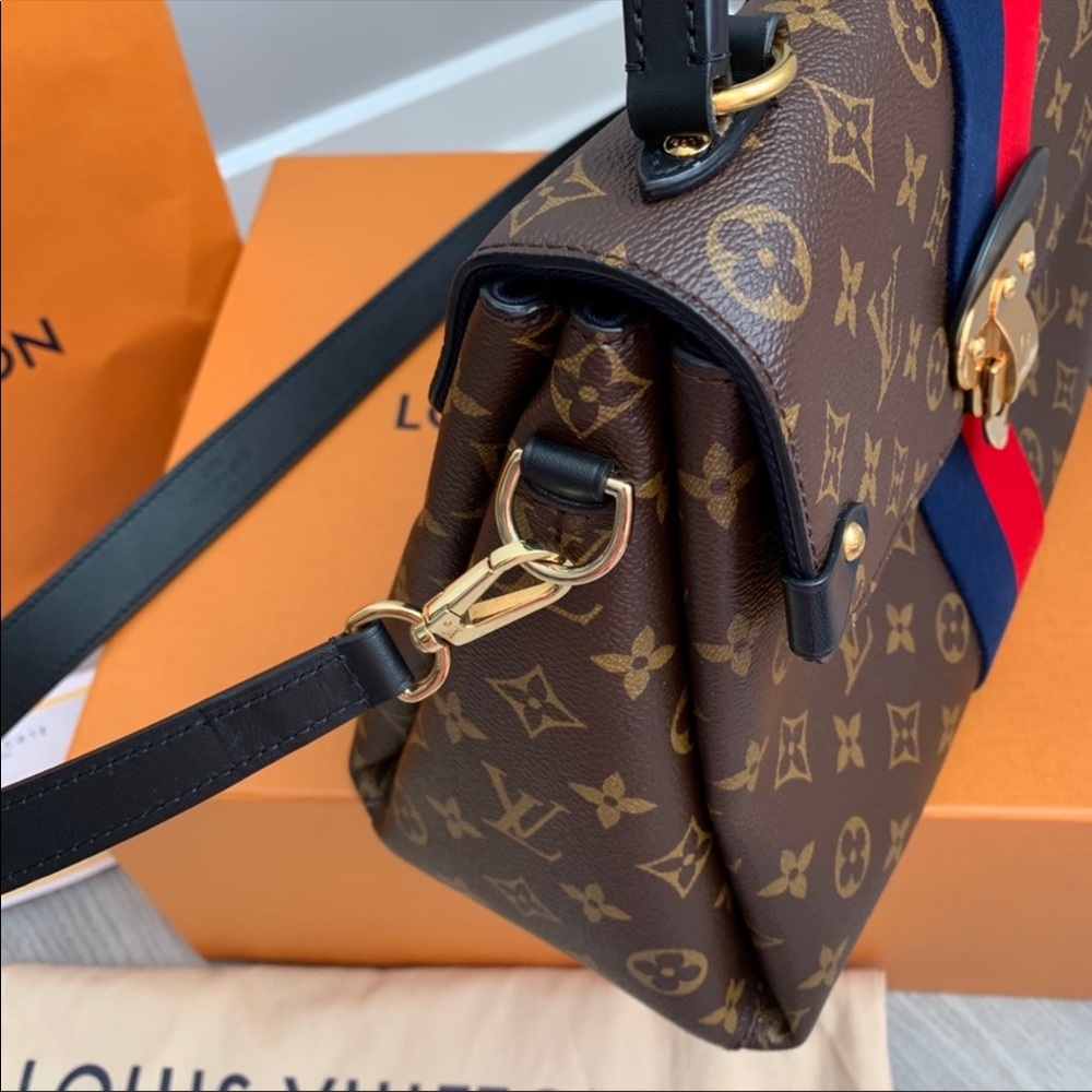 Louis Vuitton Monogram Tote with Red and Blue Stripe - Picture 7 of 16